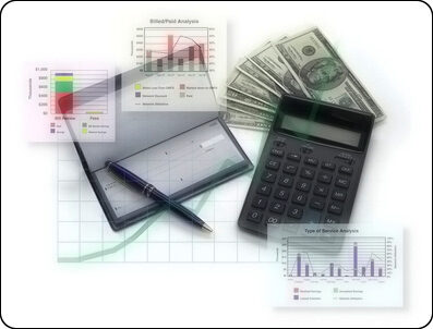 financial-analysis-checks-graphs-money-calculator